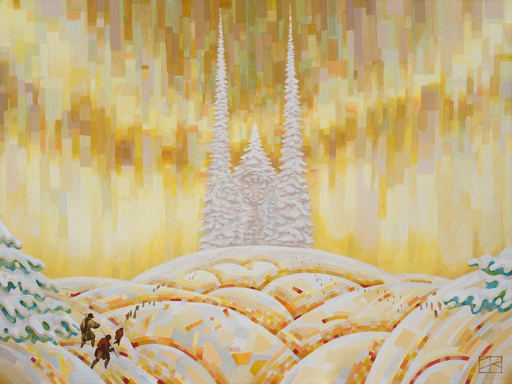 "DECEMBER, Temporal Portal", acrylic/canvas, 48”X36”, 2015, Oleg Yurievich Lipchenko©