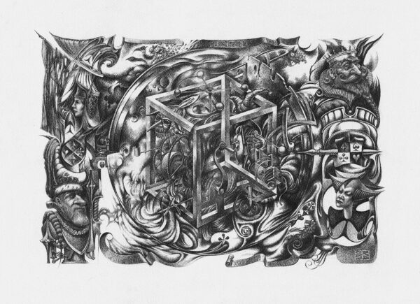 "The Mechanism of the Game", graphite pencil on paper, by Oleg Yurievich Lipchenko©