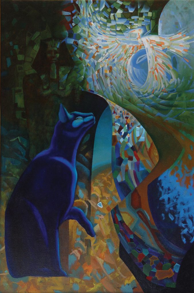 "BLUE CAT", oil/canvas, 32"X24" by Oleg Yurievich Lipchenko©